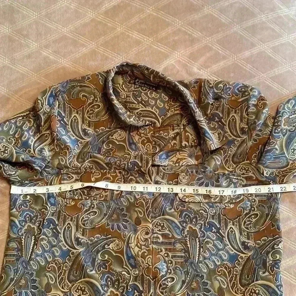 Vintage Breli Originals Brown, Rust snd Cream Shirt Dress, Size Medium. - Picture 9 of 11